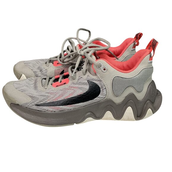 Nike Giannis Immortality 2 Mens Basketball Shoes Sz 8.5 Gray/Coral Lace-Up - Picture 1 of 7